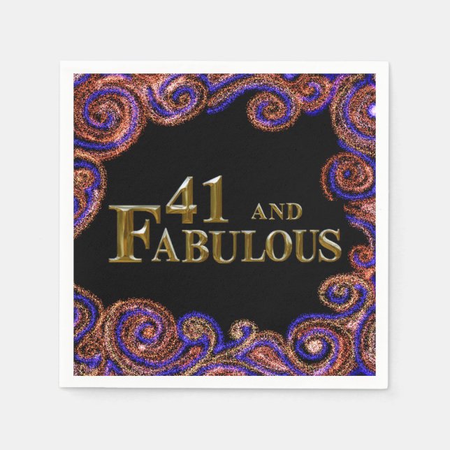 41st  Birthday  Napkins (Front)