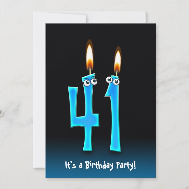 41st Birthday Party Invite (Front)