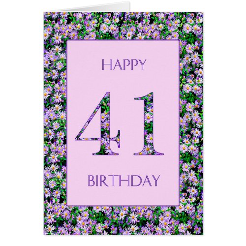 41st Birthday Purple Daisies