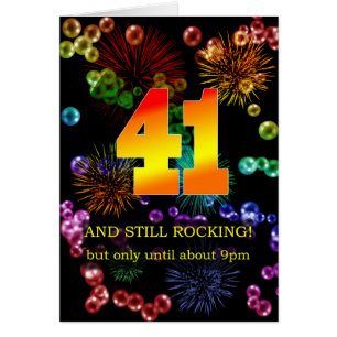 41st Birthday Still Rocking Cards