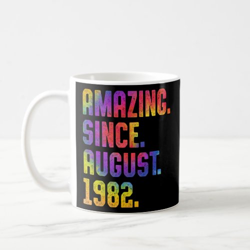 41st Birthday Tie Dye Amazing Since August 1982 41 Coffee Mug