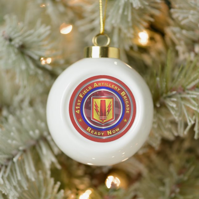 41st Field Artillery Brigade  Ceramic Ball Christmas Ornament (Tree)