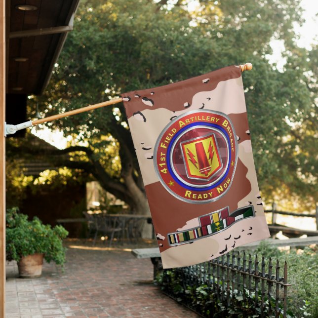 41st Field Artillery Brigade  Desert Storm Veteran House Flag (In SItu)