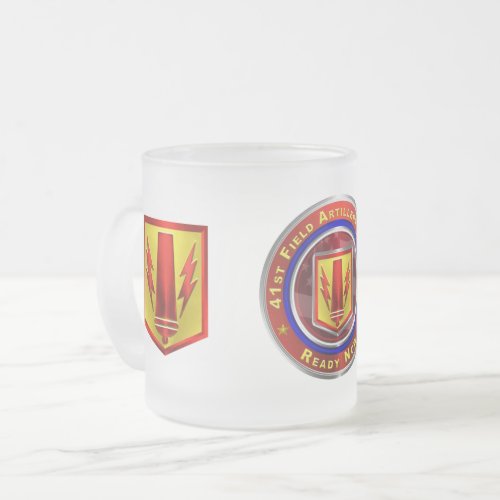 41st Field Artillery Brigade Frosted Glass Coffee Mug