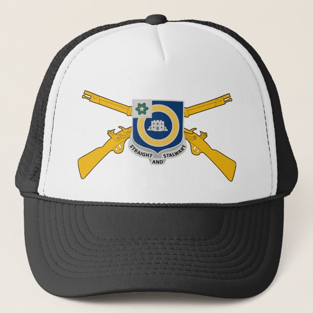 41st Infantry Regiment W/Crossed Infantry Rifles Trucker Hat (Front)