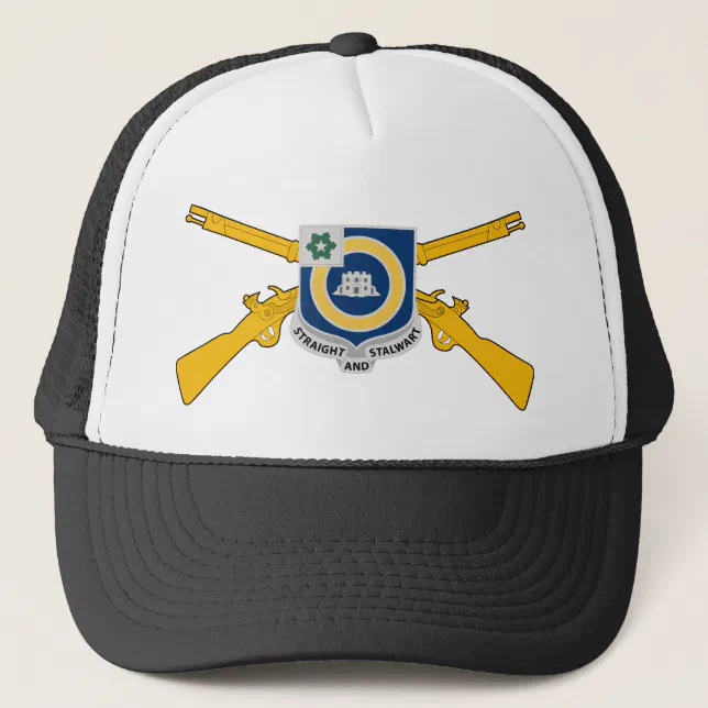 41st Infantry Regiment W/Crossed Infantry Rifles Trucker Hat | Zazzle