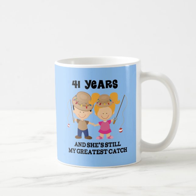 41st Wedding Anniversary Gift For Him Coffee Mug (Right)