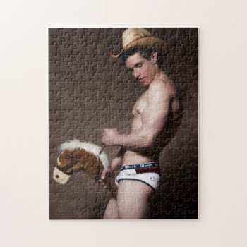 42067a Sexy Cowboy Jigsaw Puzzle by Prairie_Visions at Zazzle