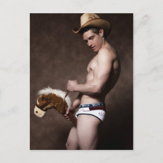 42067a Sexy Cowboy Postcard