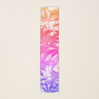 420 ganja, weed, marihujana pattern, light colors scarf