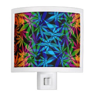 420 rainbow ganja leafs pattern, marihujana, weed night light