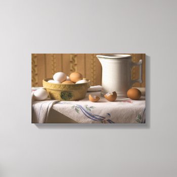 4211 Eggs & Pitcher Still Life Canvas Print by RuthGarrison at Zazzle