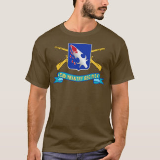 423rd Infantry Regiment DUI w Br Ribbon X T-Shirt