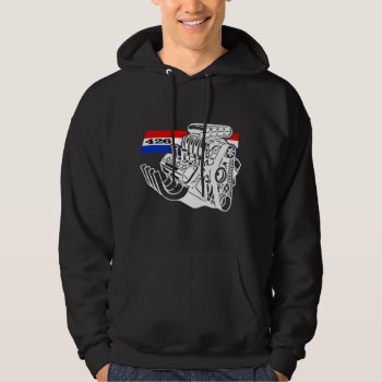 426 Hemi Blown V8 Engine Hoodie by RobotFace at Zazzle