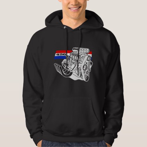 426 HEMI Blown V8 Engine Hoodie