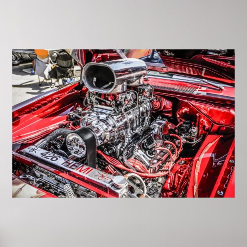 426 Hemi Engine Poster