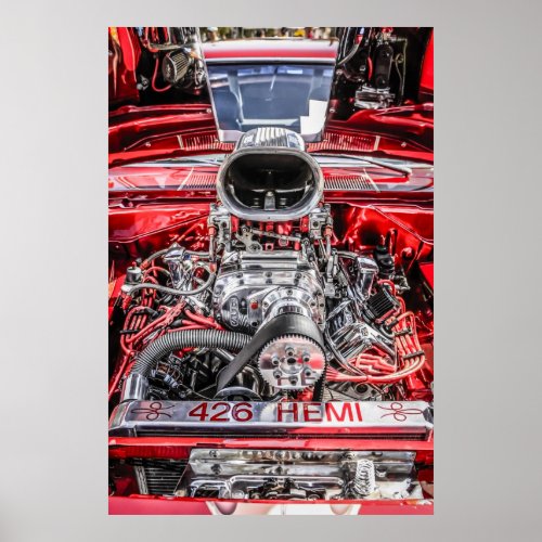 426 Hemi Engine Poster