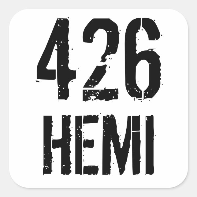426 HEMI SQUARE STICKER (Front)