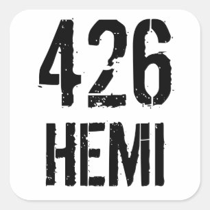 426 HEMI SQUARE STICKER