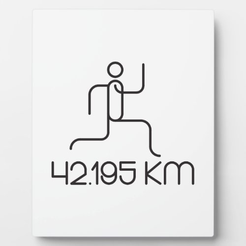 42195 km marathon distance plaque