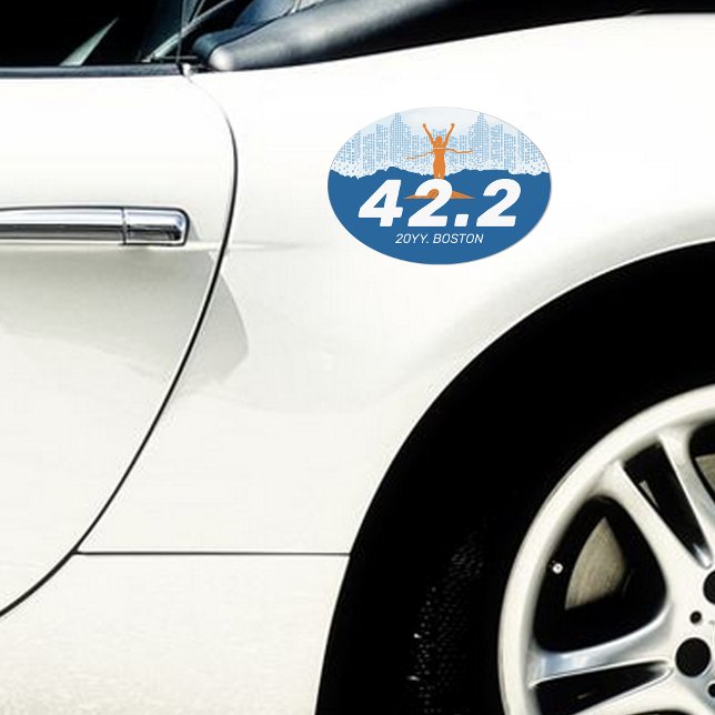 42.2 Custom Full Marathon Keepsake Car Magnet (42.2 Custom Full Marathon Keepsake Car Magnet)