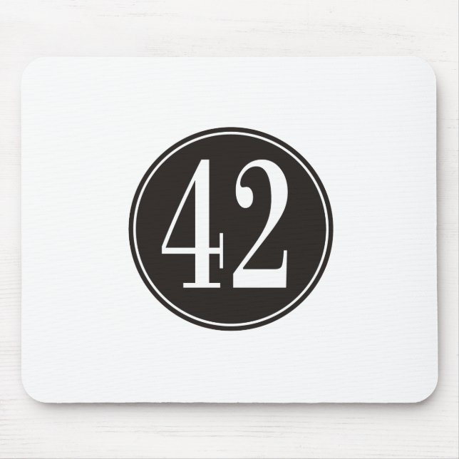 #42 Black Circle Mouse Pad (Front)