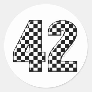 Number 42 Baseball Classic Round Sticker | Zazzle