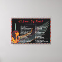42 Laws Of Maat - Positive Affirmations Canvas Pri