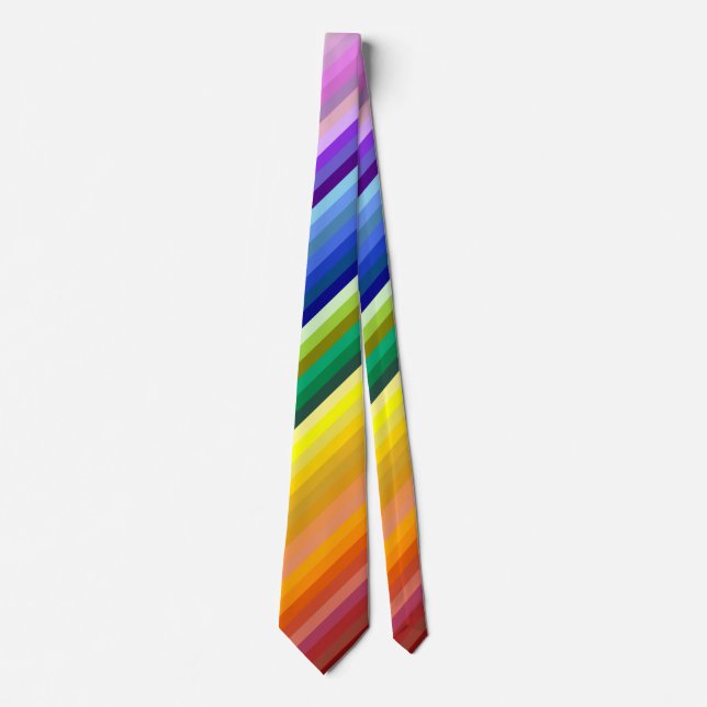 42 Stripes Rainbow Spectrum Neck Tie (Front)