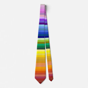 42 Stripes Rainbow Spectrum Neck Tie