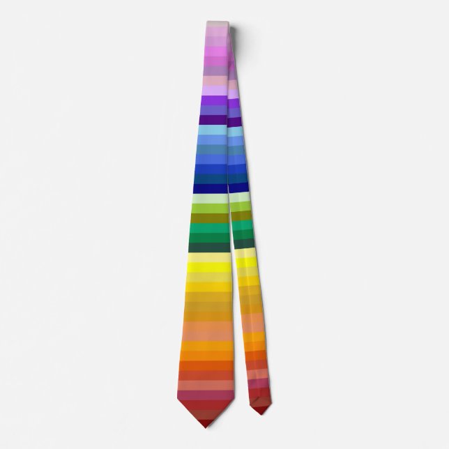 42 Stripes Rainbow Spectrum Neck Tie (Front)