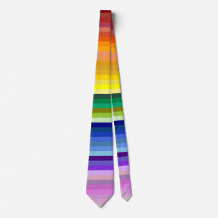 42 Stripes Rainbow Spectrum Neck Tie