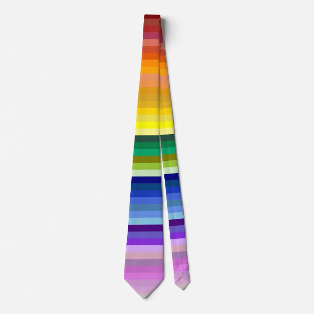 42 Stripes Rainbow Spectrum Neck Tie (Front)