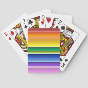 42 Stripes Rainbow Spectrum Poker Cards