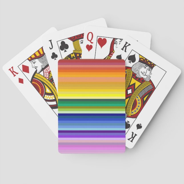 42 Stripes Rainbow Spectrum Poker Cards (Back)