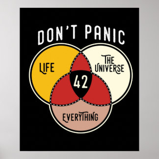 42 The Answer to Life The Universe and Everything Poster