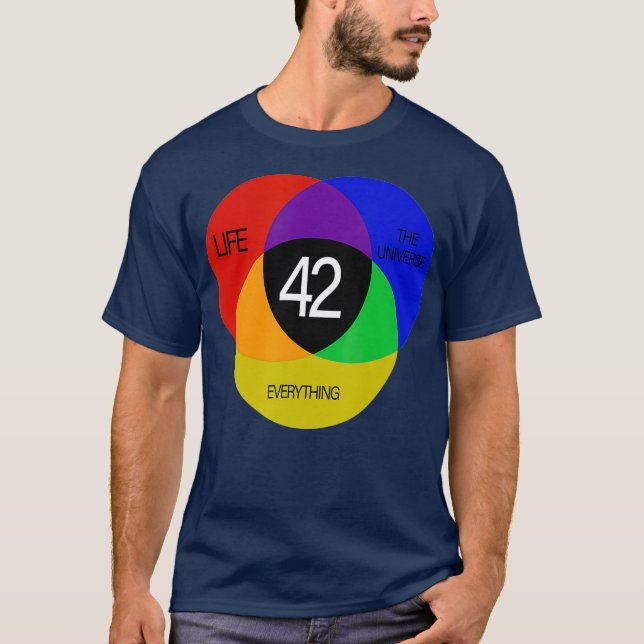 42 The Answer to Life the Universe and Tshirt (Front)