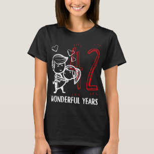 42 Wonderful Years. 42nd Wedding Anniversary T-Shirt