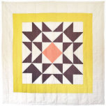 42" x 42" Sadie Unisex Patchwork Baby Quilt<br><div class="desc">The Sadie Patchwork was machine pieced with both new and repurposed cotton fabrics and was hand quilted using white cotton floss. It can be used as a baby quilt or wall hanging.</div>