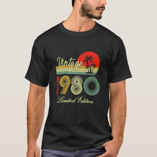 42 Year Old Gifts Vintage 1980 Limited Edition T_Shirt