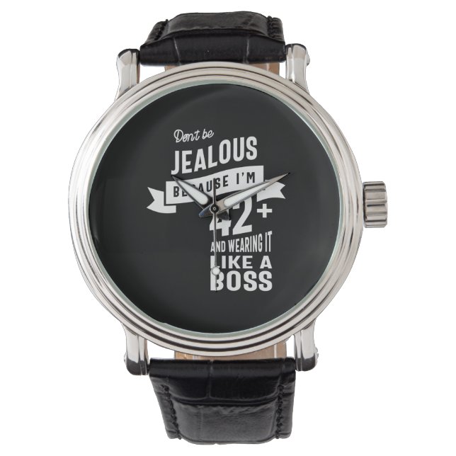 42 Years Old - 42nd Birthday Funny Gift Watch (Front)