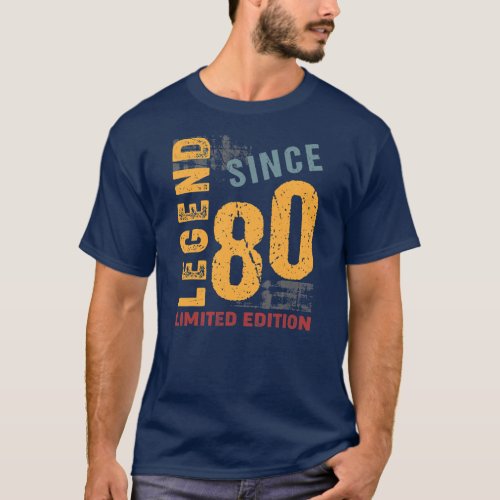 42 Years Old Vintage 1980 42th Birthday T_Shirt