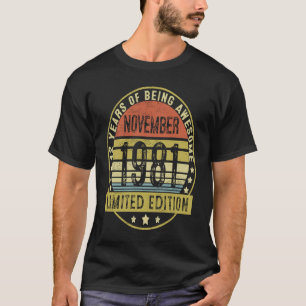 42 Years Old Vintage November 1981 42nd Birthday T-Shirt