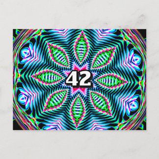 42 (you may change the number) postcard