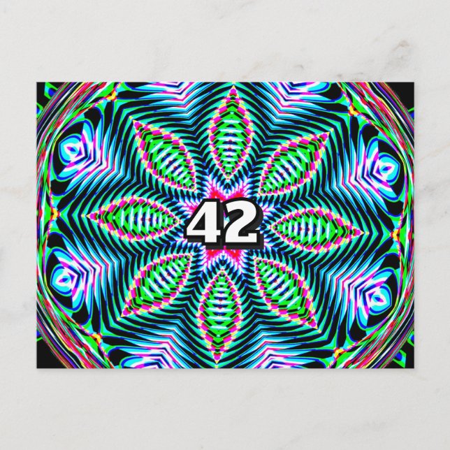 42 (you may change the number) postcard (Front)