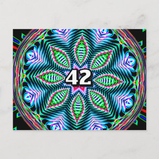 42 (you may change the number) postcard
