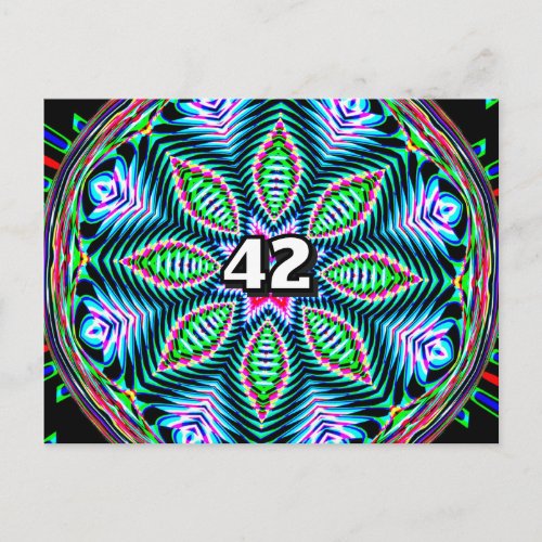 42 (you may change the number) postcard