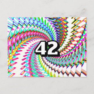 42 (you may change the number) postcard