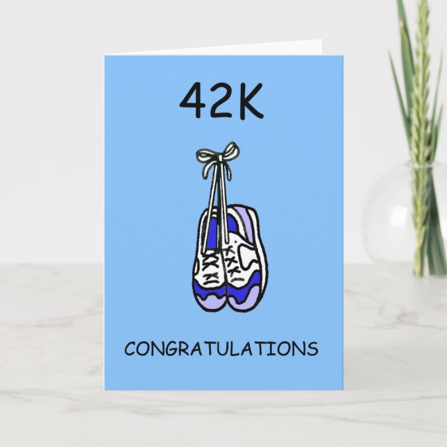42K Marathon Congratulations for Him Card (Front)