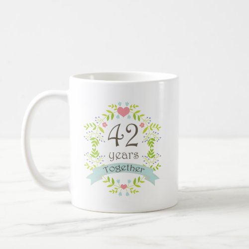 42nd Anniversary Keepsake Beverage Coffee Mug